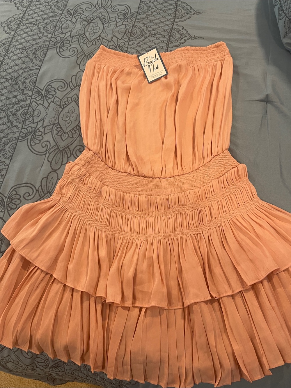 Pink Strapless Tiered Sundress